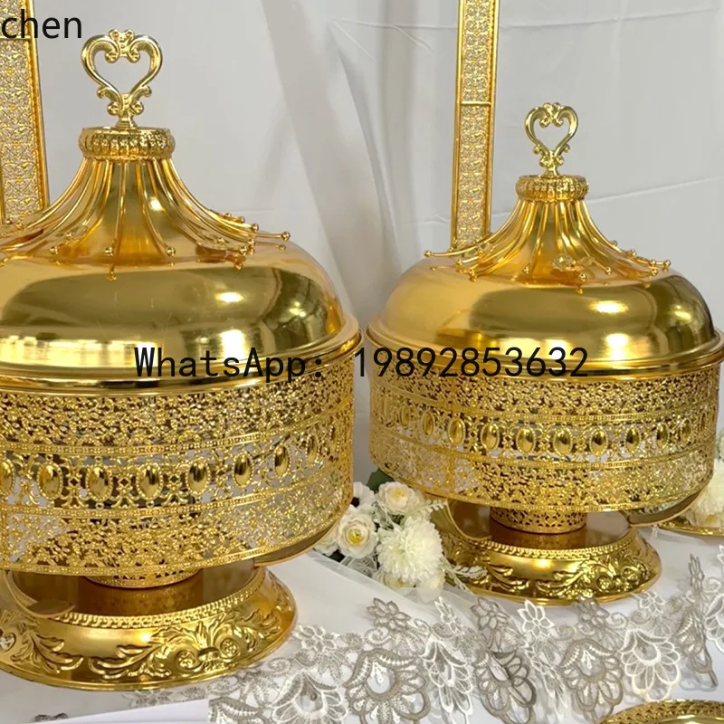 

L28-golden dining stove metal craft buffet stove