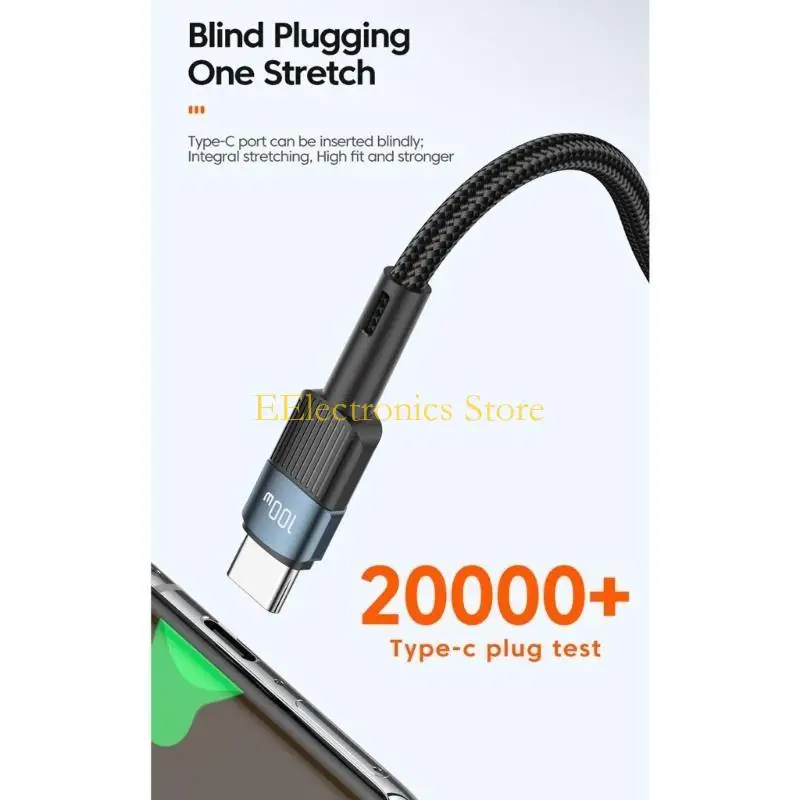 B03C 100W USB C إلى USB Type C Cable USBC PD FASTRAGER CORD CALL USB C Type-C