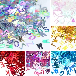 Holographic Glitter Laser Letters Flakes Resin Sequins Fillers Epoxy Resin Filling Crafts Nail Glitter Jewelry Making Supplies