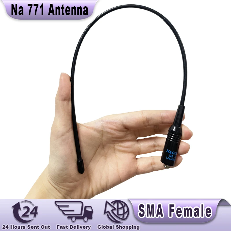 Na771 Antenna Nagoya High Gain Antenna VHF/UHF SMA Female For Quansheng UVK5 UVK58 UVK6 Baofeng DM-1701 Walkie Talkie Ham Radios