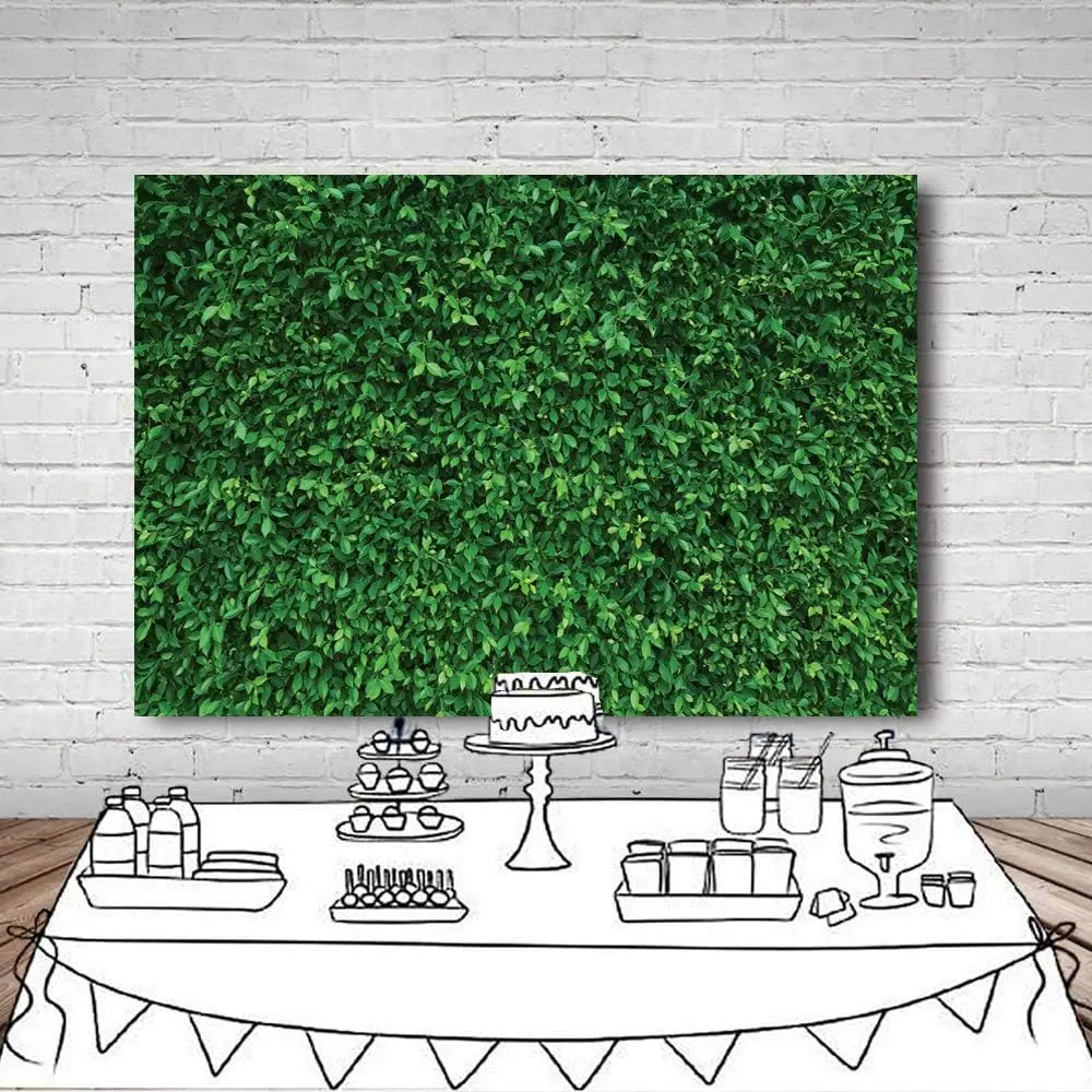 Green Leaves Photography Backdrops Nature Backdrop for Jungle Theme Birthday Background Photo Backdrop Baby Shower Decoration