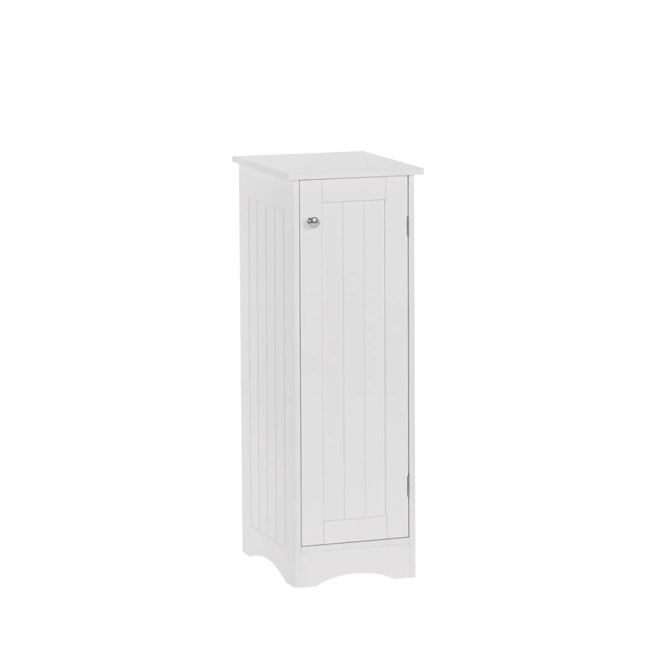 Ashland Single Door Narrow Bathroom and Laundry Storage Cabinet with Adjustable Shelves - White