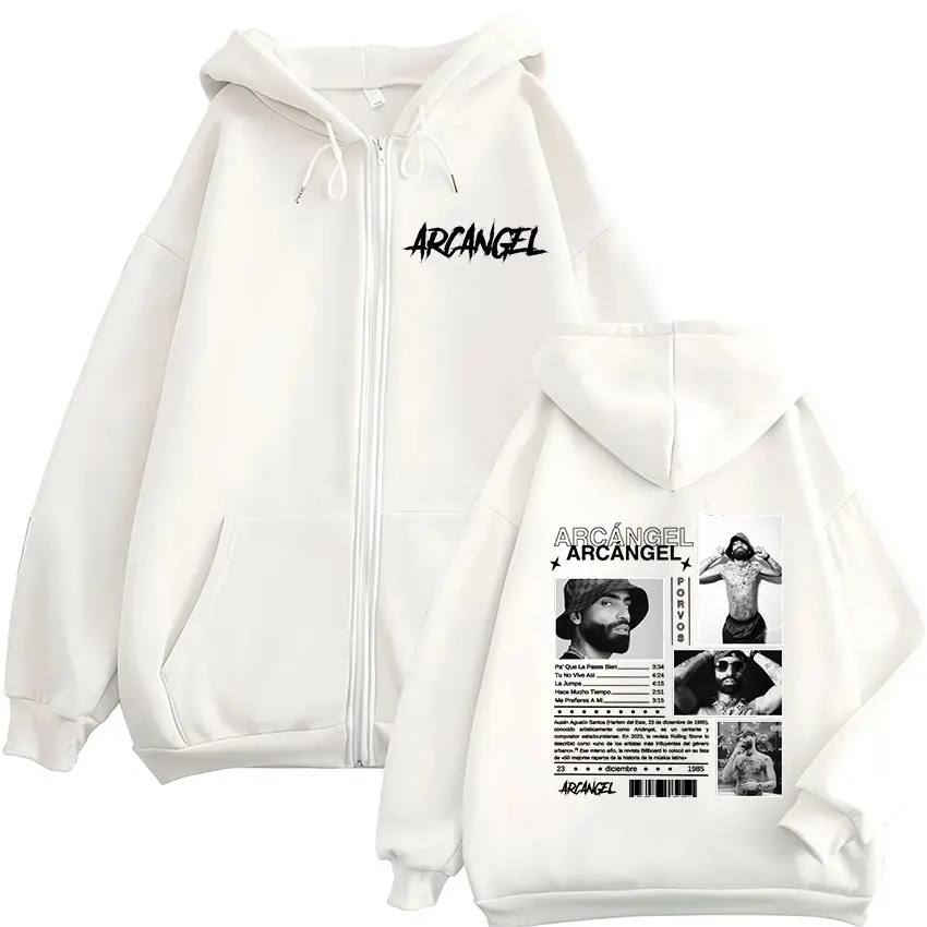 مغني الراب Arcangel ألبوم سستة هوديس الرجال النساء الملابس موضة الهيب هوب زمم البلوز الصوف طويلة الأكمام كنزة بمقاس كبير