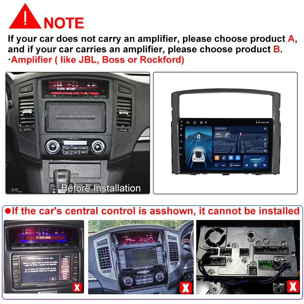 Auto Smart Systems Car Radio Multimedia Player CarPlay for Mitsubishi Pajero 4 V80 V90 2006-2014 Android Navi GPS 4G Head Unit