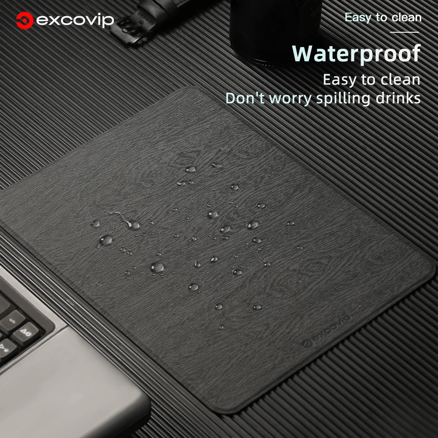 EXCO Resin Hard Mouse Pad Small Mousepad with Non-Slip Rubber Base Waterproof for Gaming Office Computer Laptop