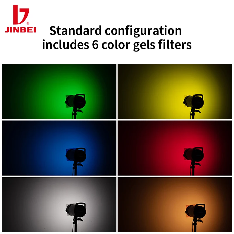 JINBEI MH جل ملون عاكس مغناطيسي ستوديو فلاش LED ضوء CTO غطاء مصباح معدات التصوير الفوتوغرافي مع حامل Bowens #4