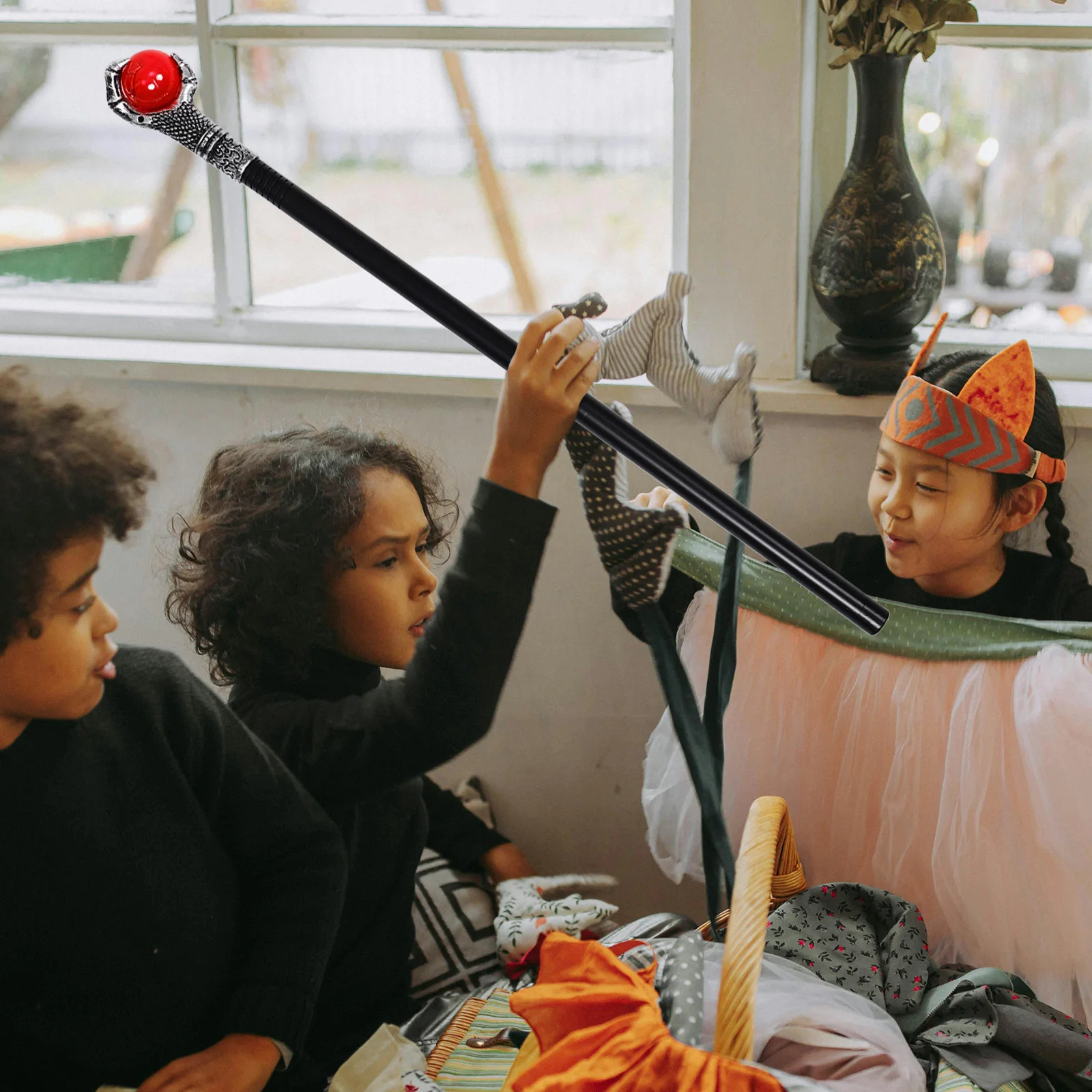 할로윈 지팡이 발톱 볼 장식 지팡이 소품 어린이 마법사 왕 코스프레 의상 파티 소품 할로윈 지팡이