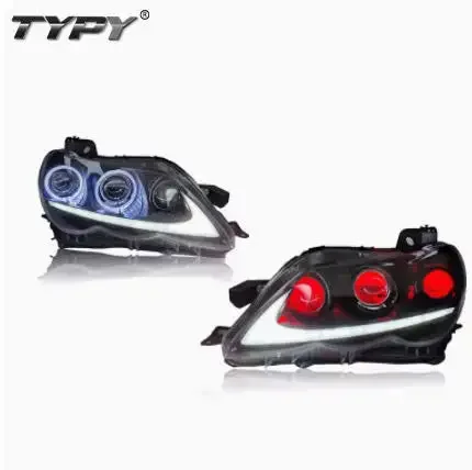Applicable to 05-09 models of REIZ headlight assembly modification angel eye LED daytime running lights lens