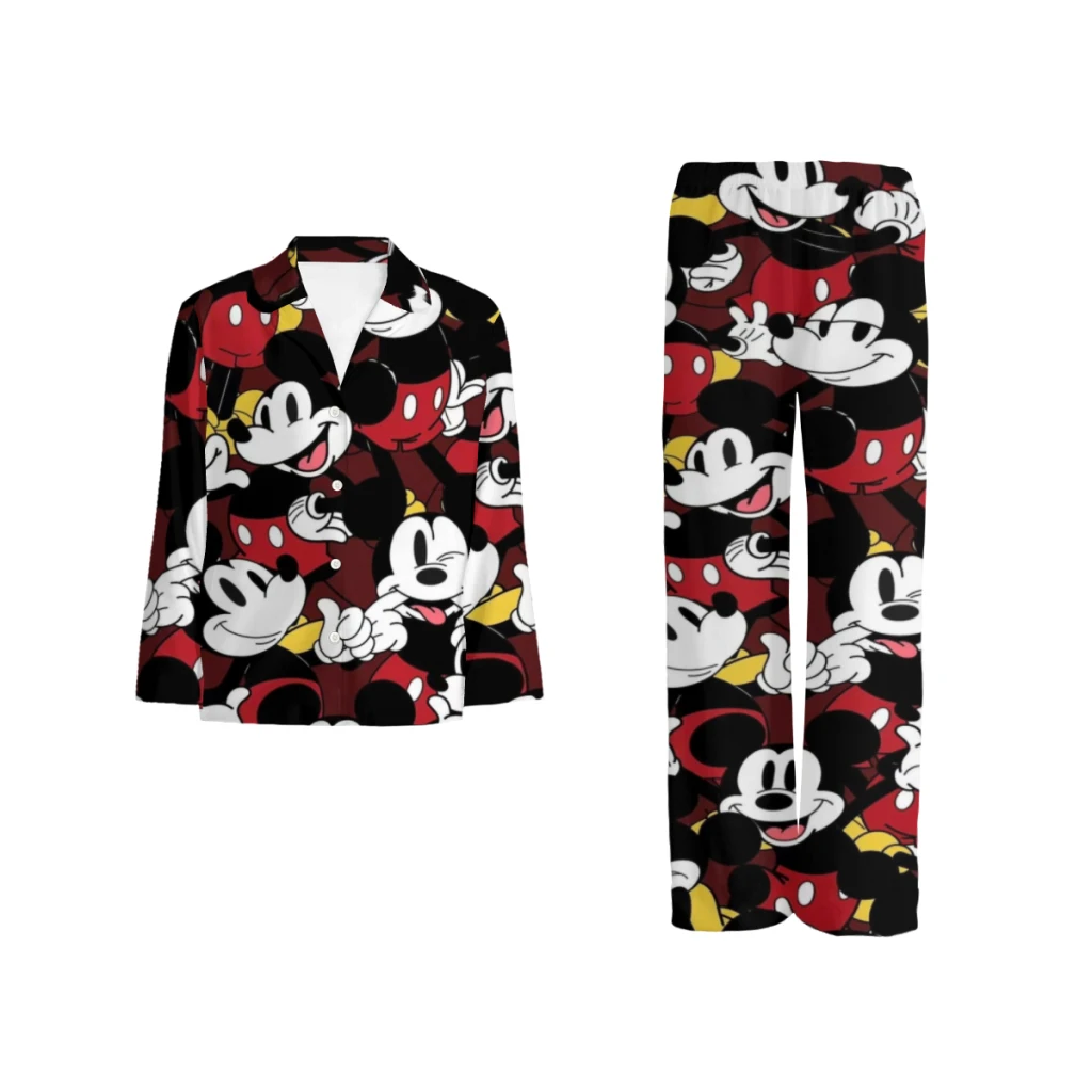 

Disney Mickey Mouse Printed pajama set, sets, casual pajamas for men and women, and loungewear are women's favorites