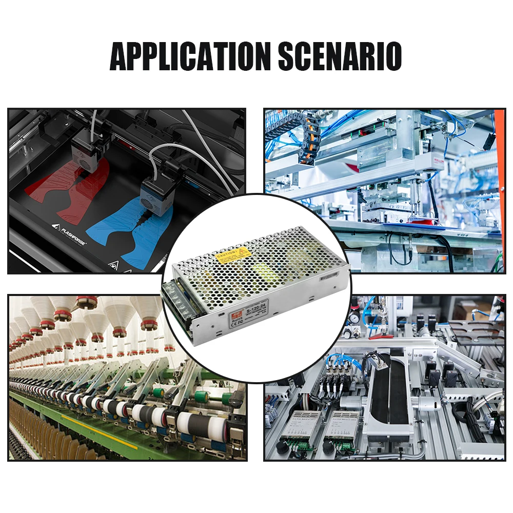 HLTNC Digital DC 120W motor paso a paso fuente de alimentación conmutada 24V 5A PLC Control de señal voltaje CA 110V 220V conversión para Cnc