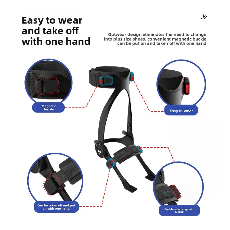 Drop Foot Brace Wear Over Shoes Ankle Foot Orthosis for Stroke Hemiplegia Varus Foot Correction