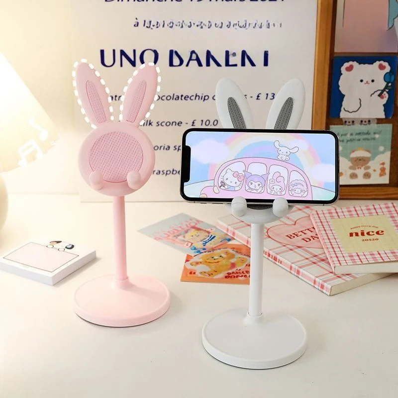 

Mobile Phone Desktop Bracket Cute Cartoon Bunny Tablet Universal Bracket Adjustable Telescopic Lifting Bracket