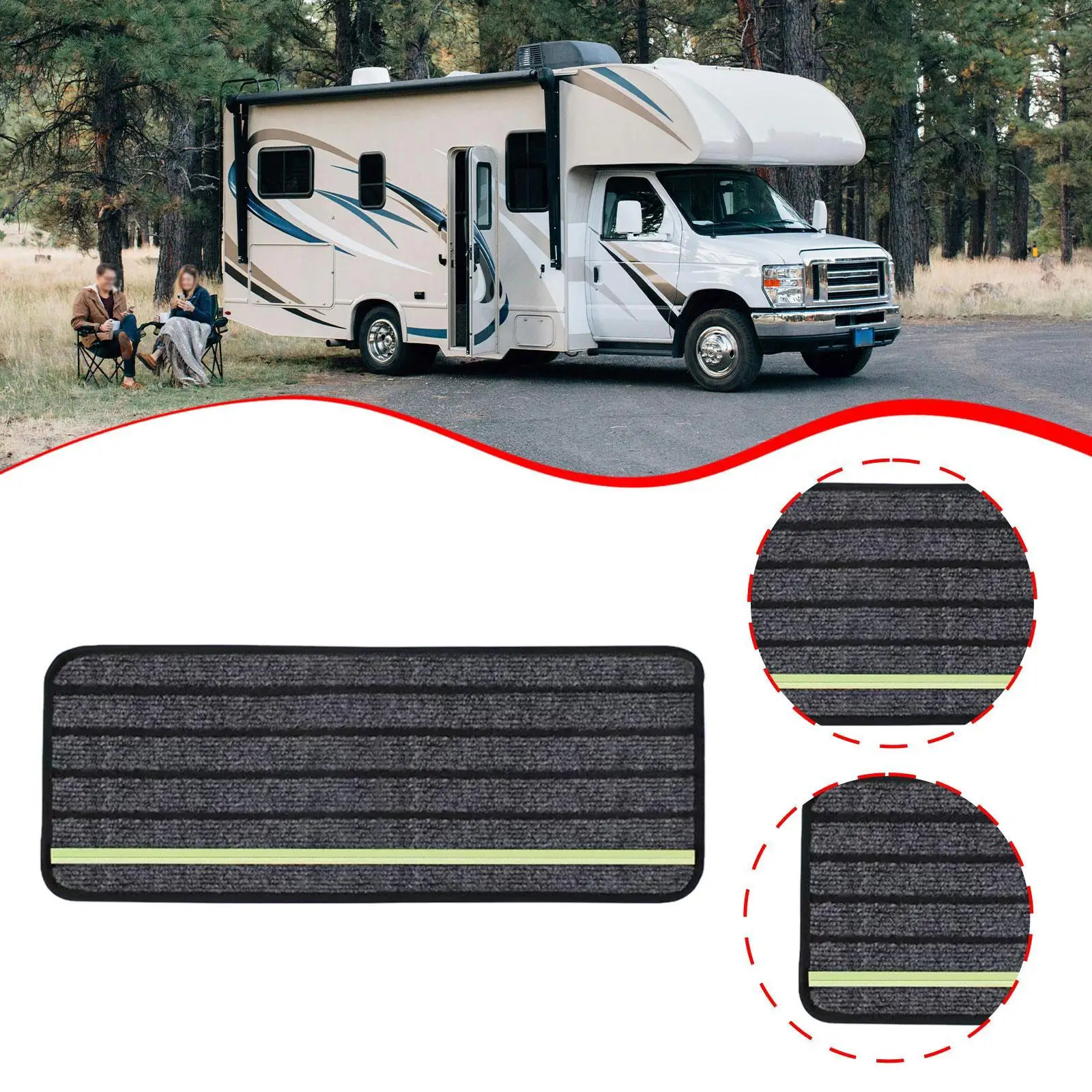 

Premium RV Step Cover Suede Comfort Anti Slip Rug Versatile Stair Mat for RV Trailer Entrance