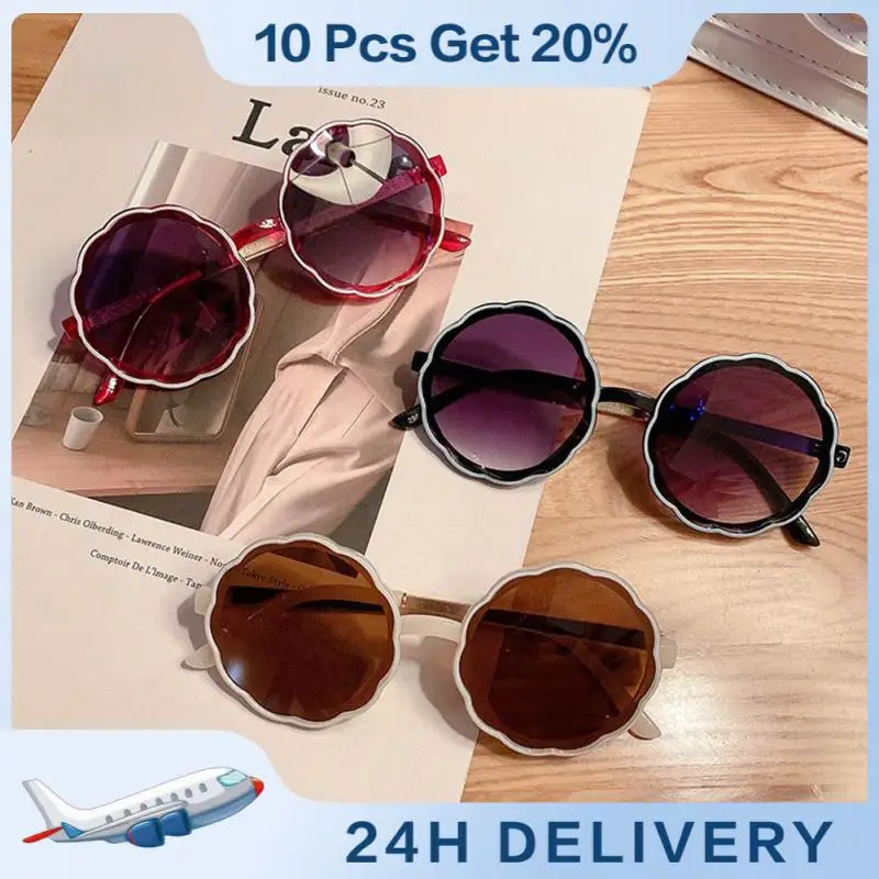 Flower Sunglasses Wear Resistan Uv400 Wave Clothing Accessories Childrens Petal Glasses Durable And Durable Multiple Colors