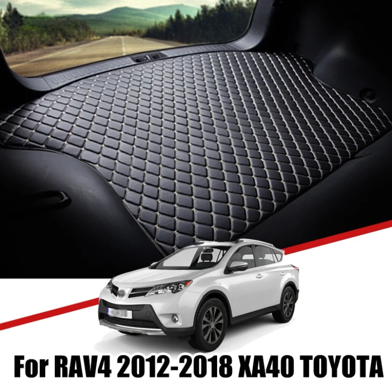 

Custom Car Trunk Leather Mats For Toyota RAV4 XA40 2012 2013 2014 2015 -2018 Waterproof Non-Slip Liner Tray Cargo Accessories