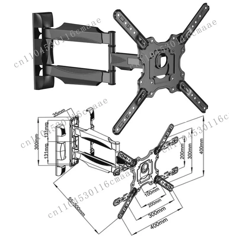 TV Telescopic Bracket TV Telescopic Bracket LCD TV Front and Rear Stretching Wall Mount Monitor Bracket