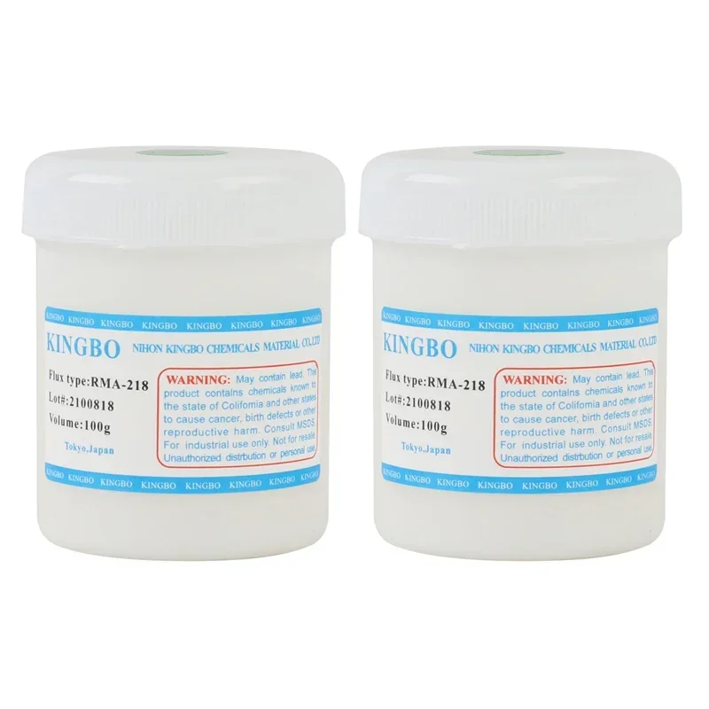 

2pcs/lot KingBO RMA-218 BGA Soldering Paste Welding Flux 100g Solder Cream For SMT PCB Soldering Repair