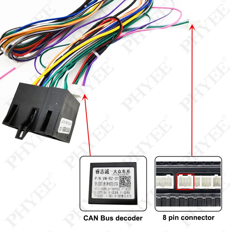 Iso Kabel Adapter Kan Bus Decoder Box 16 Pin Stekker Connector Auto Android Radio Kabelboom Voor Renault Megane Mk2 Clio 3