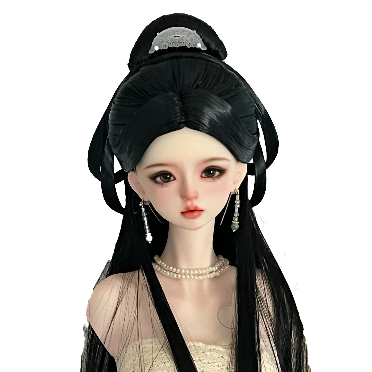 1/6 1/4 1/3 Schaal Oude Kostuum BJD Pop Pruiken Chinese Hanfu Vintage Haar Fee Pruik Voor MSD SD13 Meisje SSDF Accessoires A2075