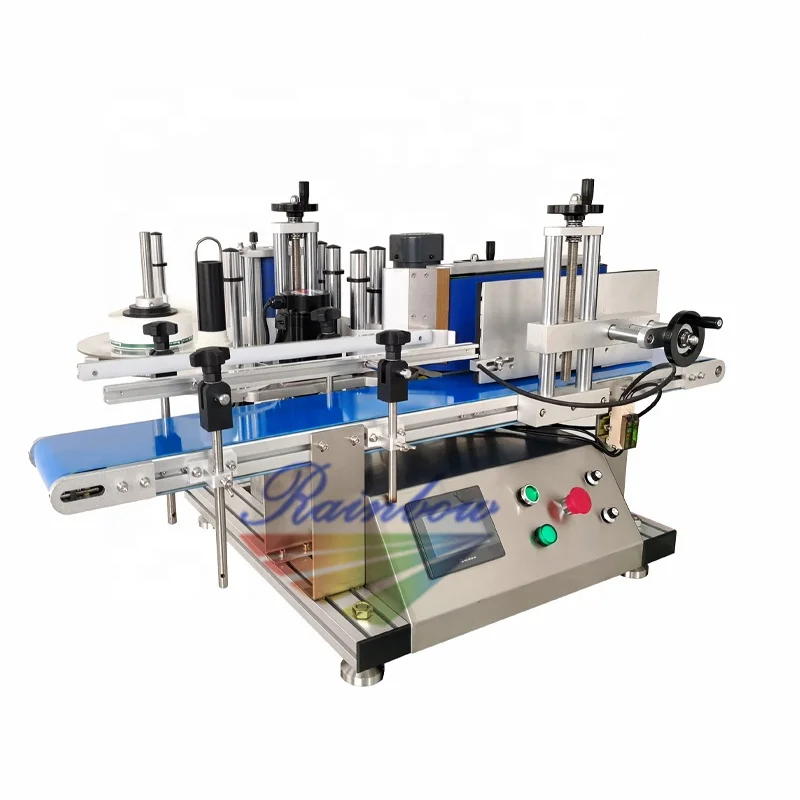 High speed desktop automatic round glass bottle labeling machine