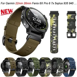 26 22mm Strap for Garmin Fenix 6X 6 7X 7 5X 5 EPIX Easyfit Nylon Wristband Fenix 3 3HR Tactix7 Quick Release Smartwatch Bracelet