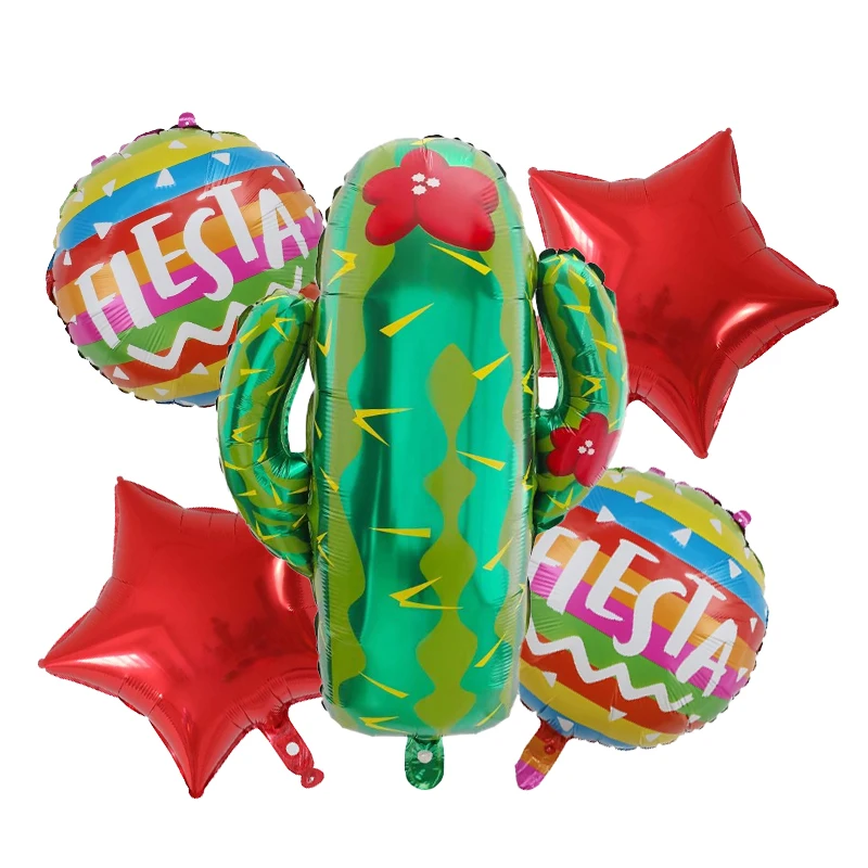 Cartoon Avocado Alpaca Cactus Taco Foil Balloons Mexican Fiesta Theme Party Decorations Kids Birthday Baby Shower Decor Supplies