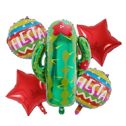 Cartoon Avocado Alpaca Cactus Taco Foil Balloons Mexican Fiesta Theme Party Decorations Kids Birthday Baby Shower Decor Supplies