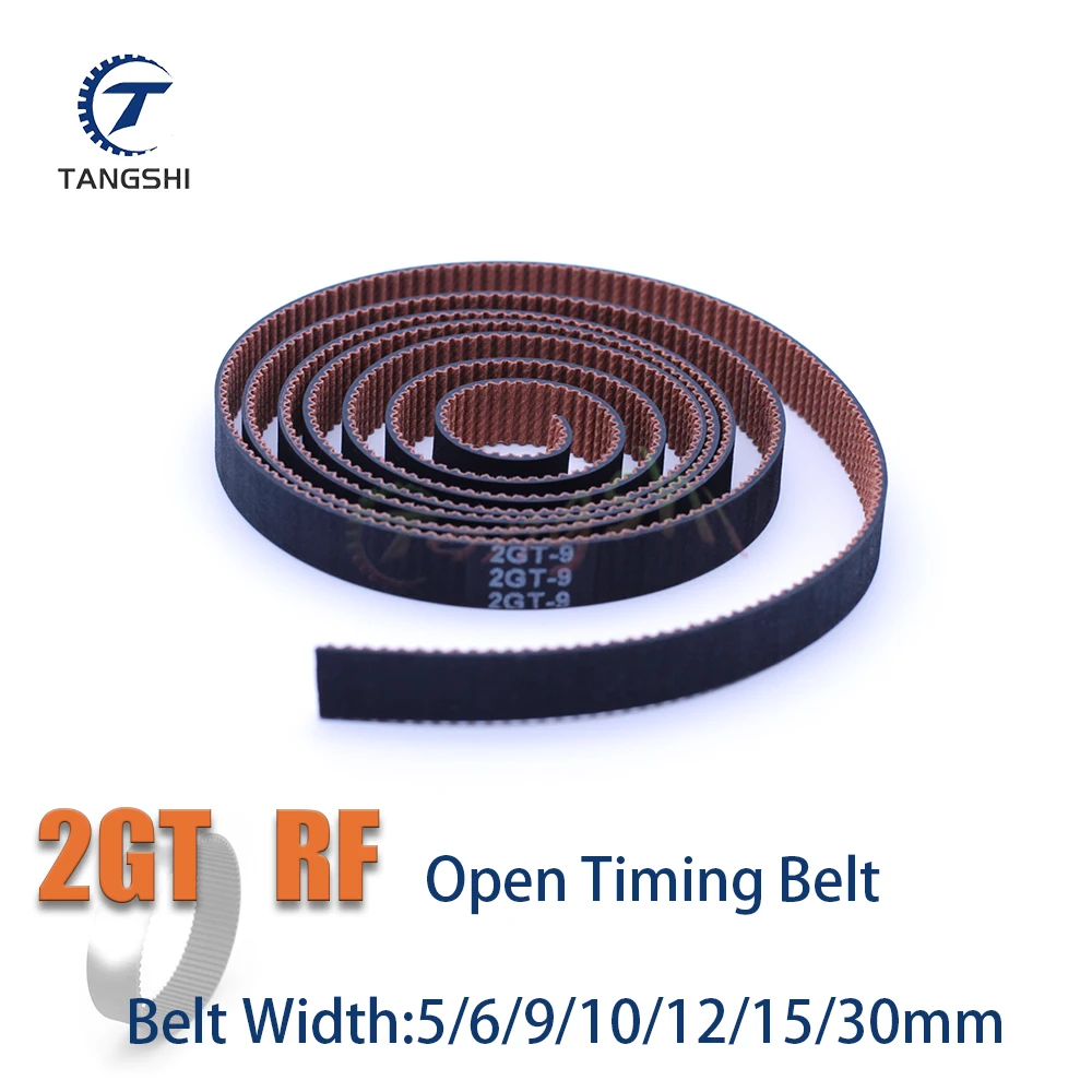 

2GT 3D Printer GT2 Open Synchronous Timing Belt Width 5/6/9/10/12/15/30mm Dustproof Rubber and PU Steel Wire (Thickening) belt