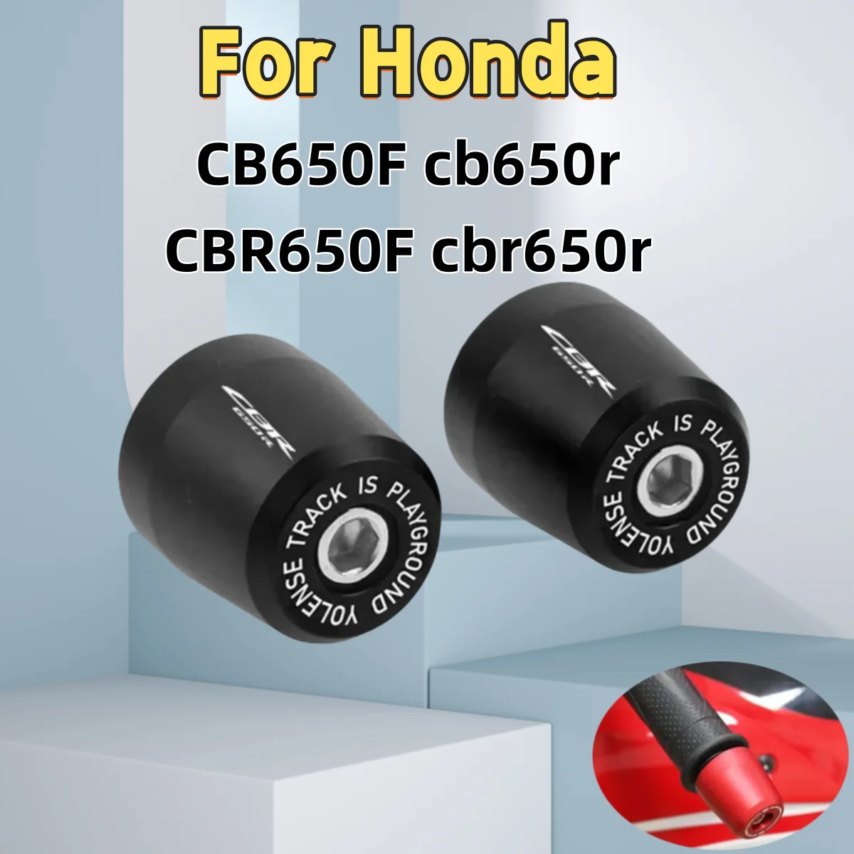 

For Honda CB650F cb650r CBR650F cbr650r motorcycle handle bar end handlebar grips ends cap plug slider counterweight cover