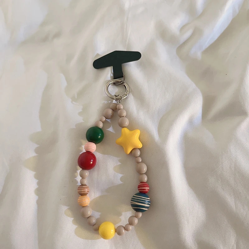 

Colorful Mixed Bead Bracelet - Versatile Korean-Style Chain for Phone Cases & CCD Cameras, Anti-Loss Accessory