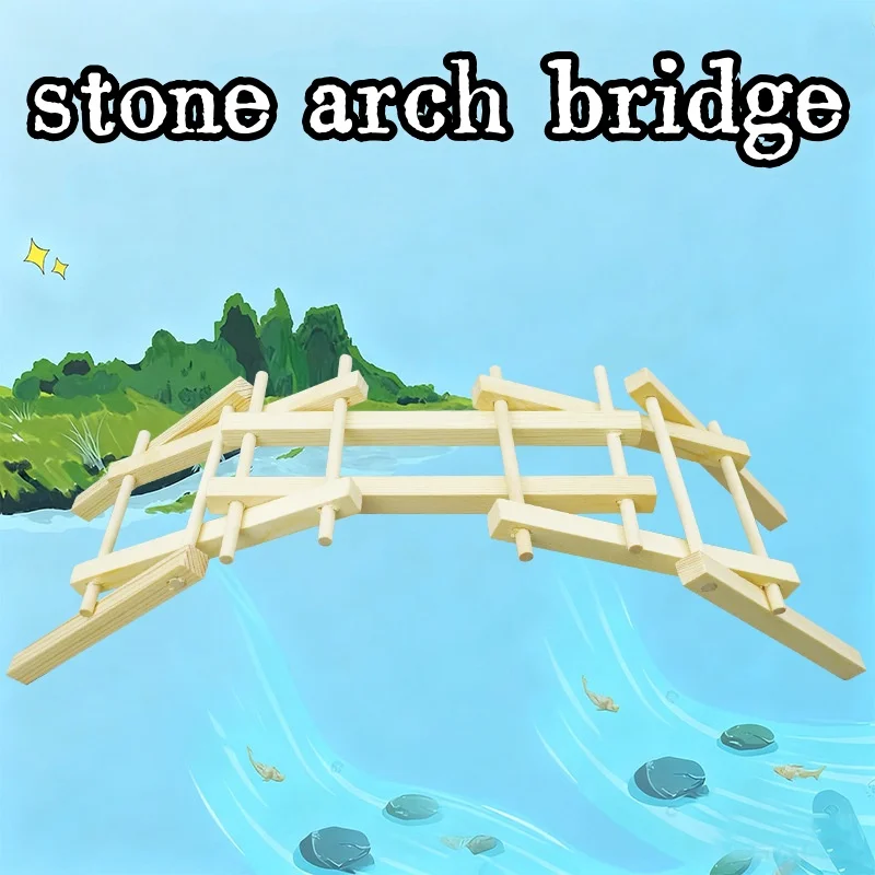 Kit de Construction Amusant STEAM DIY en Bois : Pont en Arche Beili – Blocs Scientifiques pour Expériences de Physique, Puzzle à Assembler, Décoration Maison, Cadeau pour Adultes