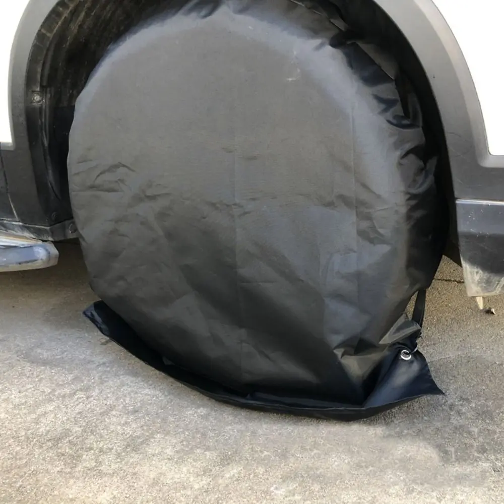 Universal Tyre Protection Cover Waterproof Multifunctional Car Tires Bag Durable Black Tyre Storage Bag for Camper RV Bus