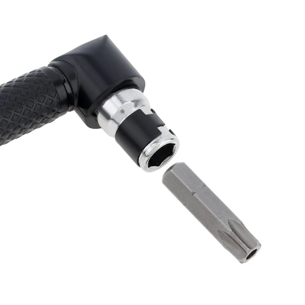 10 PCS Double-end Handle 1/4 Hexagon Screwdriver Bit 6.35mm Wrench L-shaped Double-ended L-Socket Wrench Black 90°