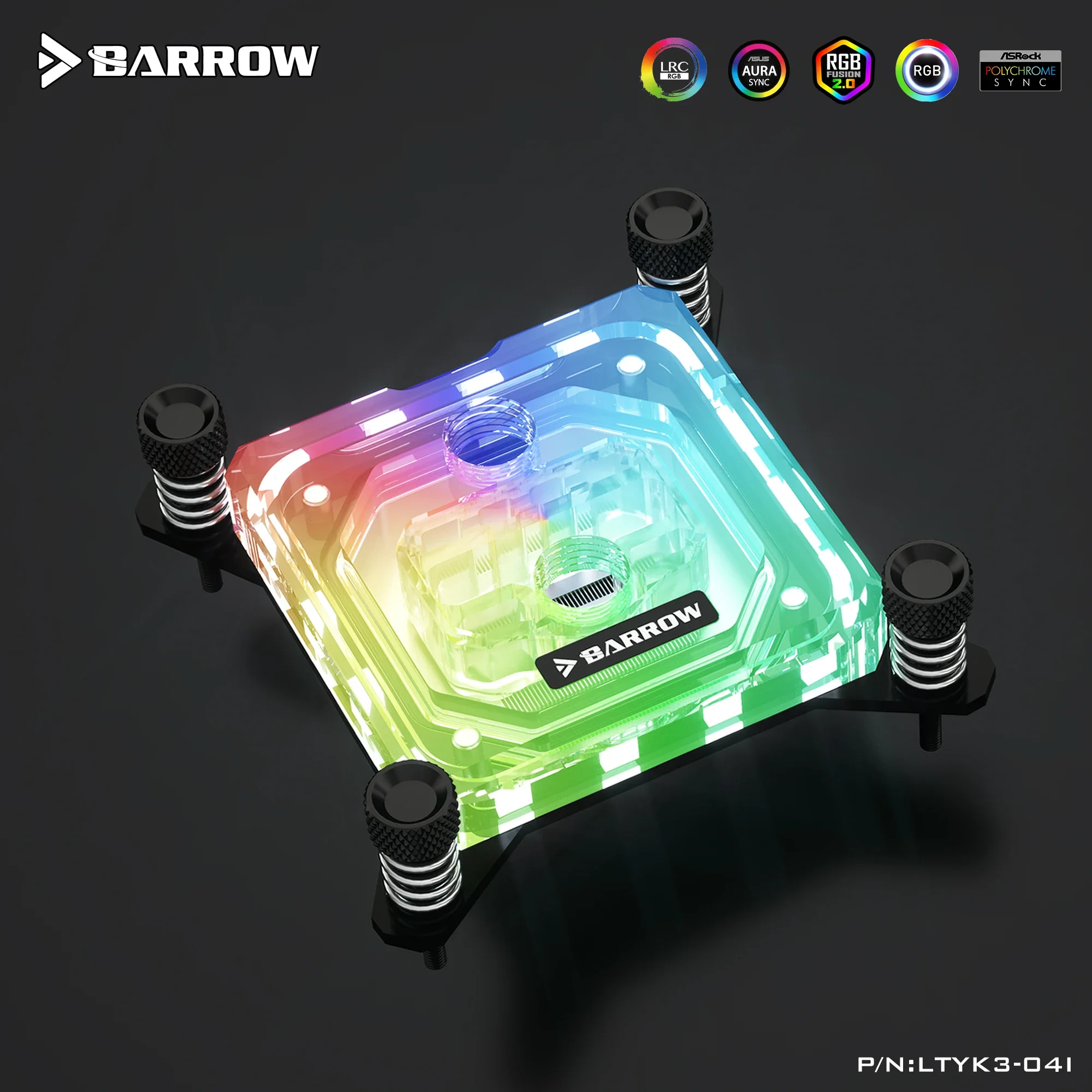 Barrow LTYK3-04I , For Intel Lga1700/1200/115x/x99/x299 CPU Water Blocks, Acrylic Microcutting Microwaterway Water Cooling Block