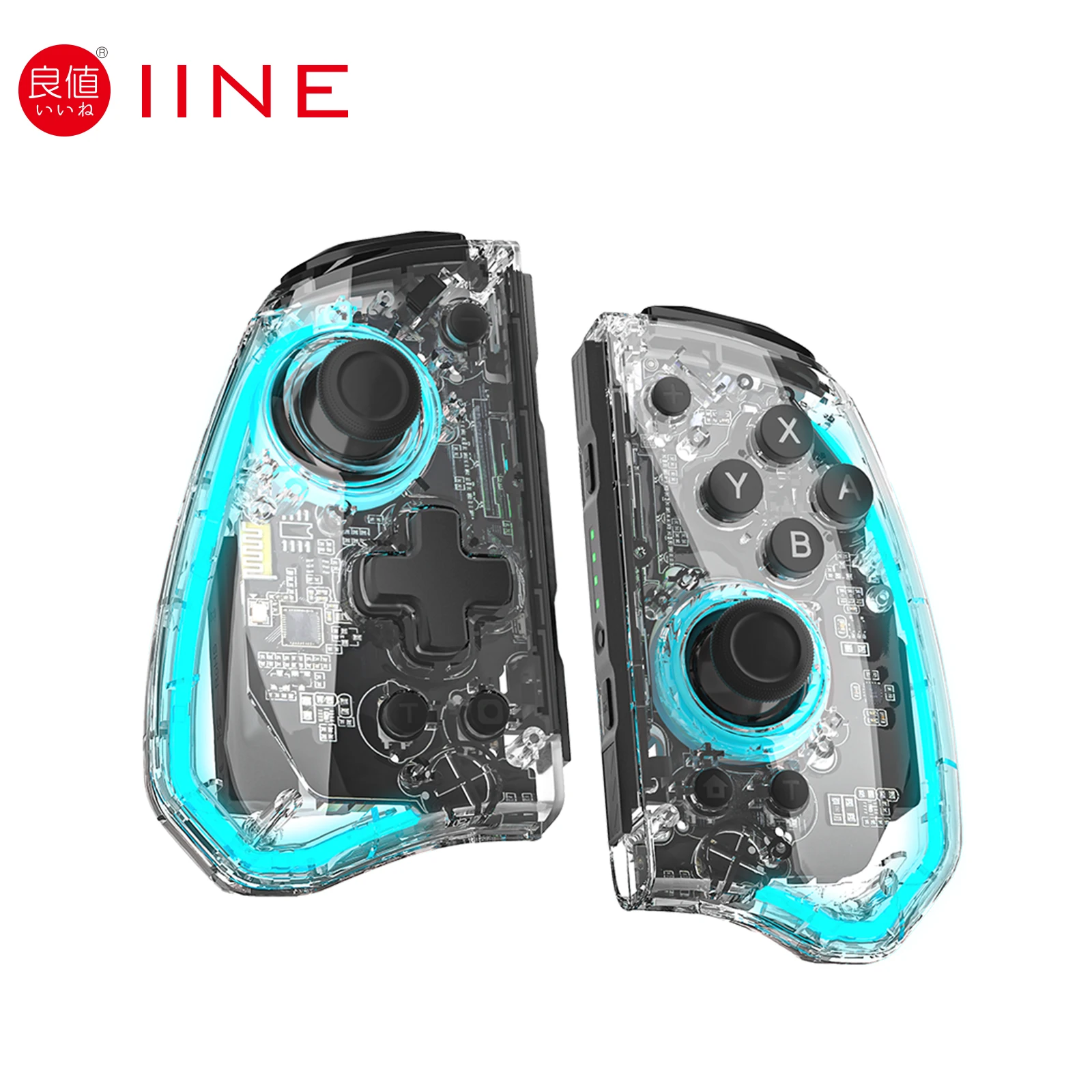 IINE Elite Plus Joypad ALPS No Deadzone Drifting with Light Compatible for Swtich/Lite/OLED Wireless handle Bluetooth Controller