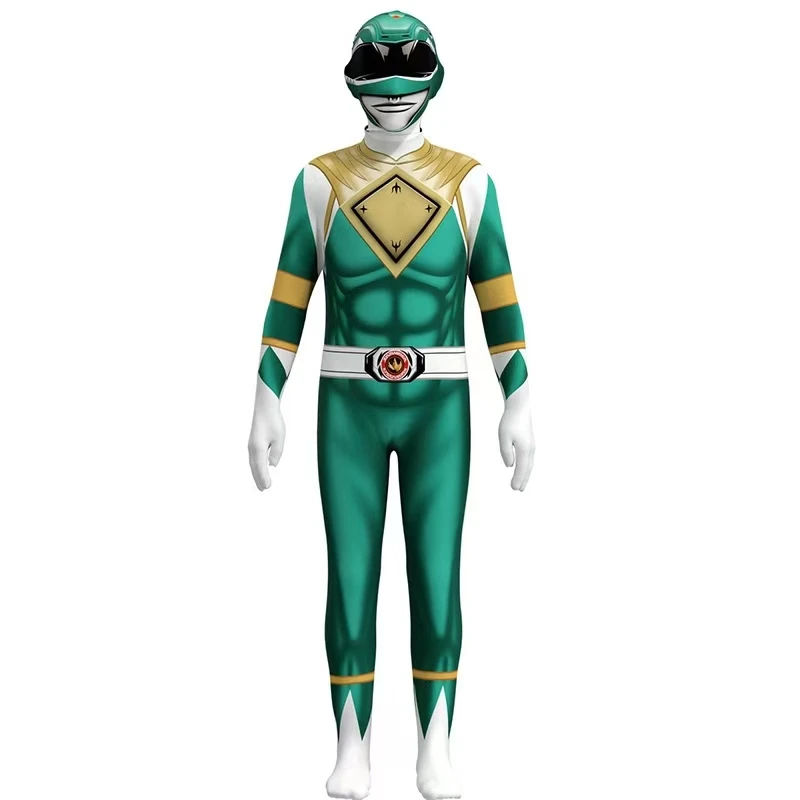 New Power Samurai Rangers Costume Cosplay 3D Style Jumpsuit Dress Party Zentai Suits High Quality and Fast Delivery