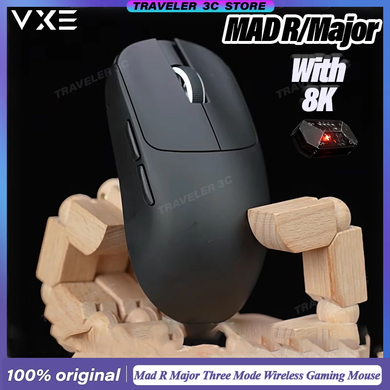 

VXE Mad R Major Customized Light Weight Wireless Mouse Dual 8K Polling Rate Gaming Office 36g PAW3395 PAW3950 Pc Gamer
