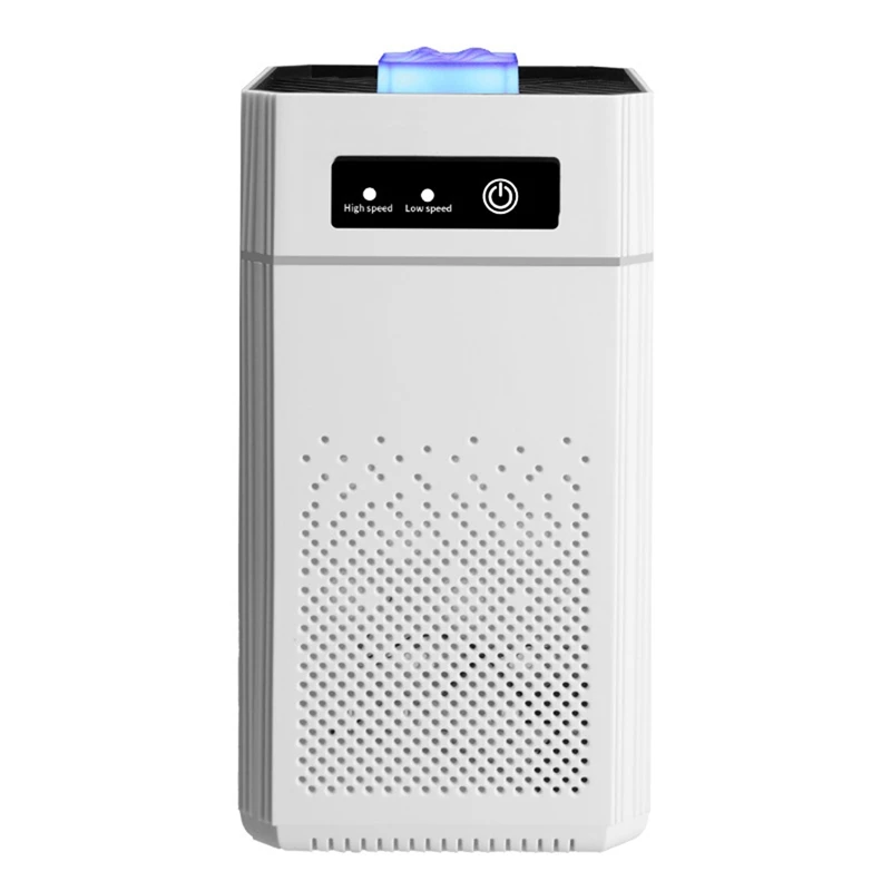 Portable Air Purifier Ionizer Negative Ion Generator Smoke Odor Removal Hepa Filter Car Air Freshener