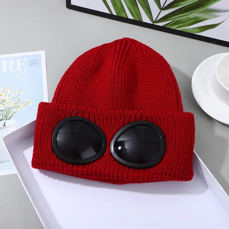 Warm Ski Mask Hats Caps Women Men Winter Windproof Glasses Knitted Beanie Outdoor Ear Protection Sports Cold Caps Garros