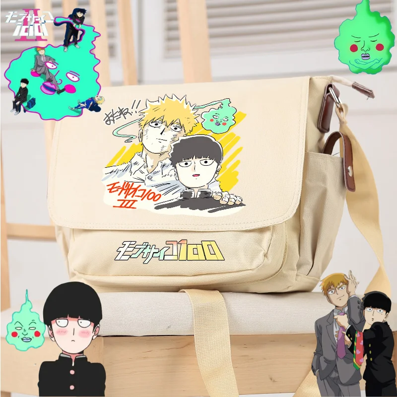 

Mob Psycho 100 Shoulder Bag Shigeo Kageyama Crossbody Bag Anime Peripherals High-capacity Knapsack Children's Holiday Gifts