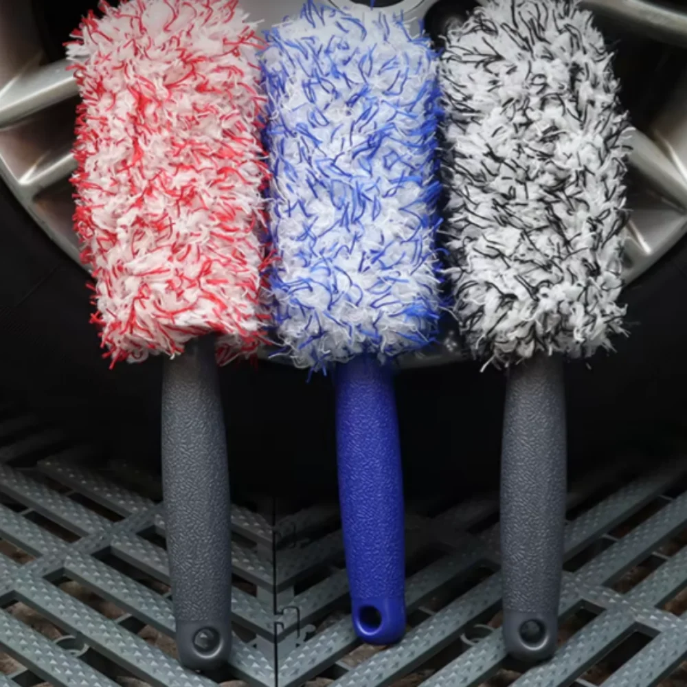 Car Wheel Hub Brush Twisted Braid Microfiber Cleaning Cloth Car Wash Tire Brush Auto Detailing Cleaning Supplies