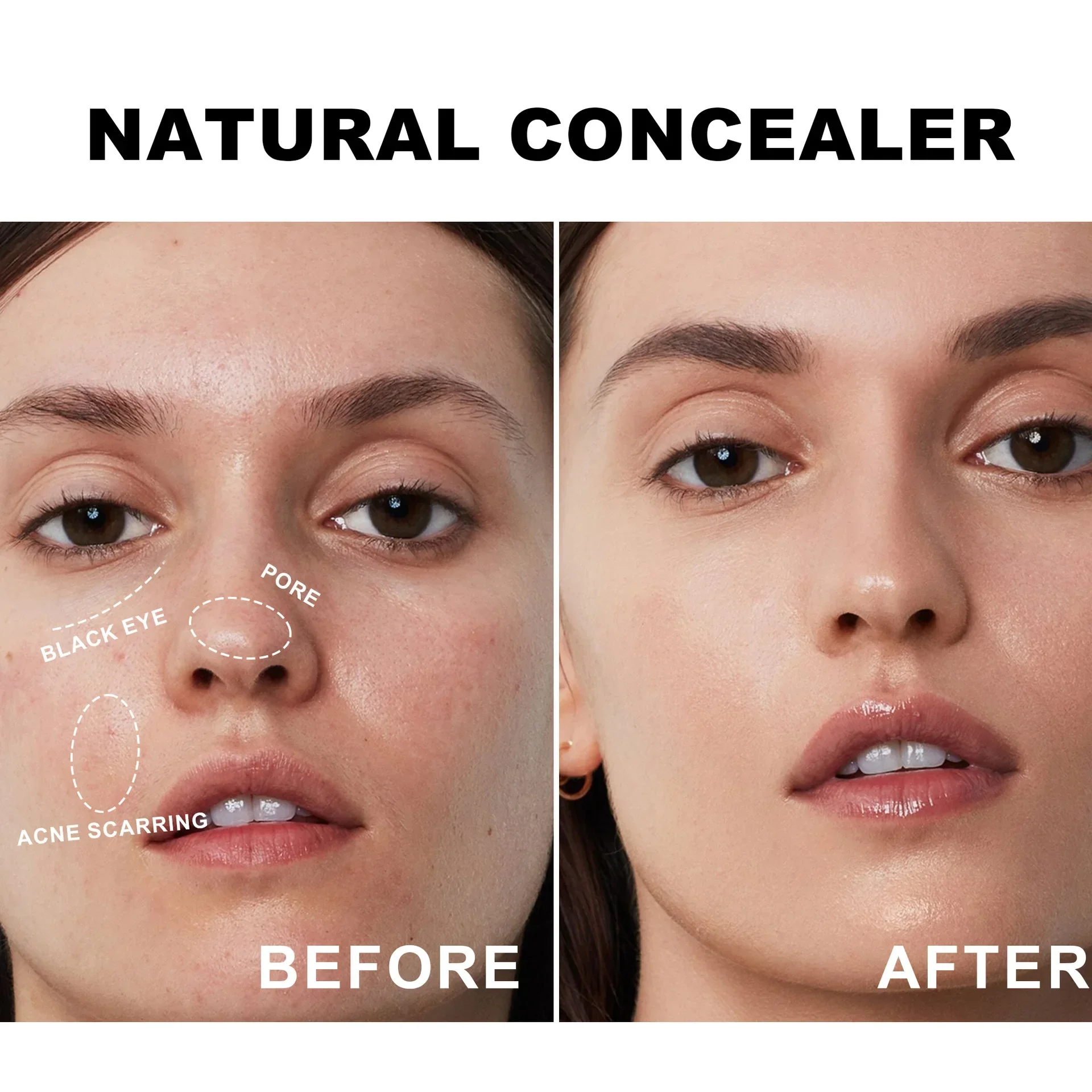 Face Concealer Liquid Cover Dark Circles Acne Natural Make Up Effect Anti Cernes Base Foundation Cream Cosmetics