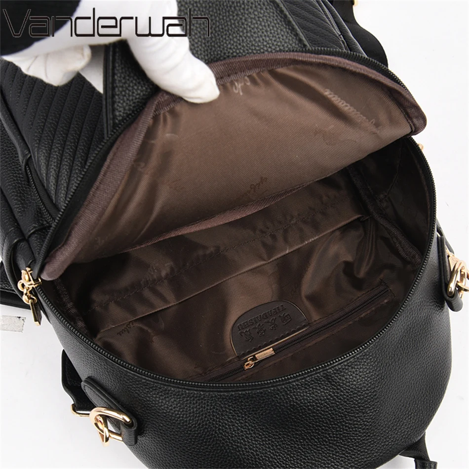 Luxury Women Backpacks 2023 Soft Leather Female Travel Shoulder Bags Back Pack High Quality School Bags for Girls Bolsa Mochilas