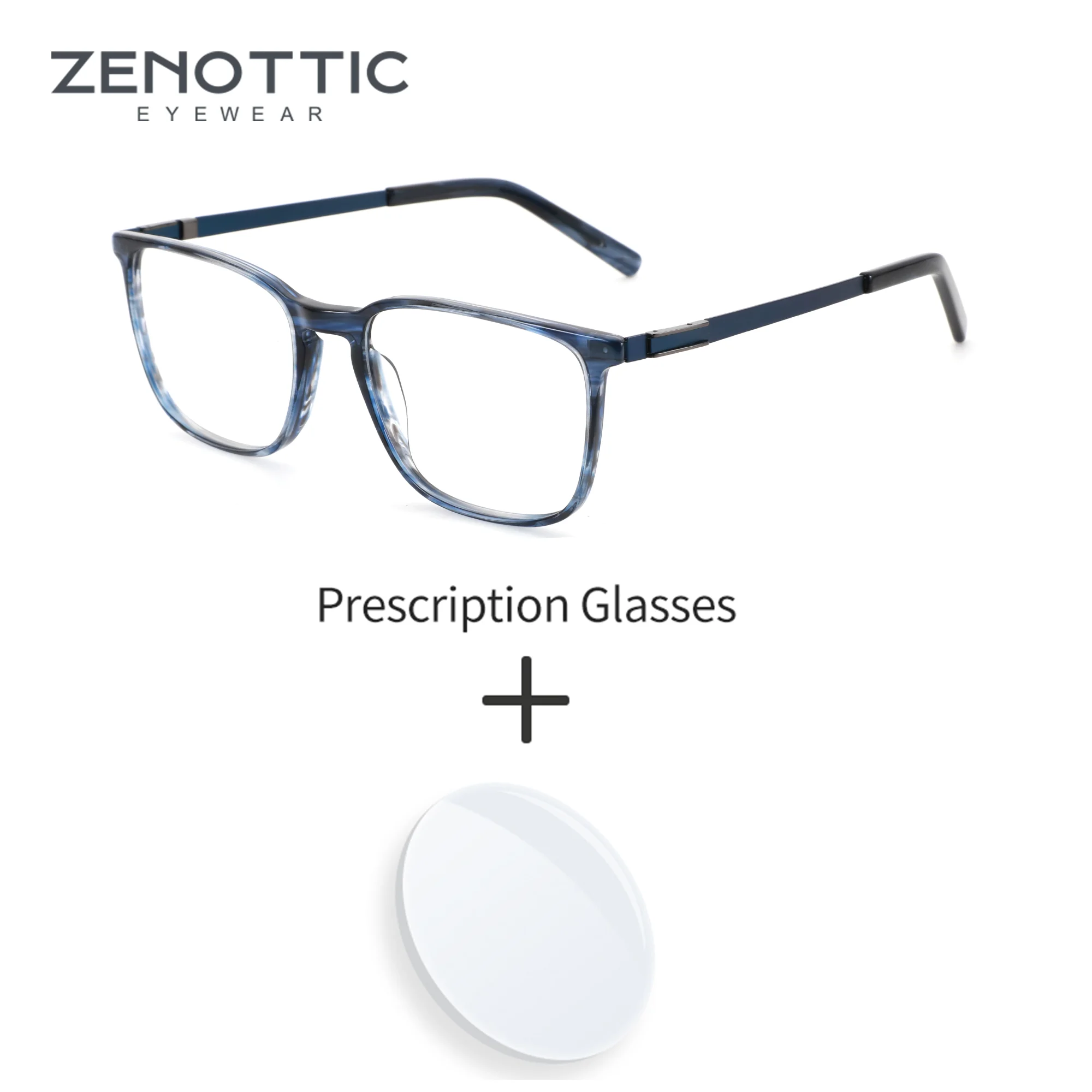 

ZENOTTIC L размер популярные ацетатные квадратные очки по рецепту для мужчин анти-синий свет фотохромные/прогрессивные оптические очки
