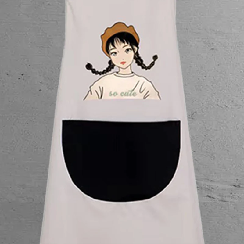 New Cute Japanese Apron Waterproof And Oil-Proof Home Kitchen Cooking Housework Female Fashion Apron