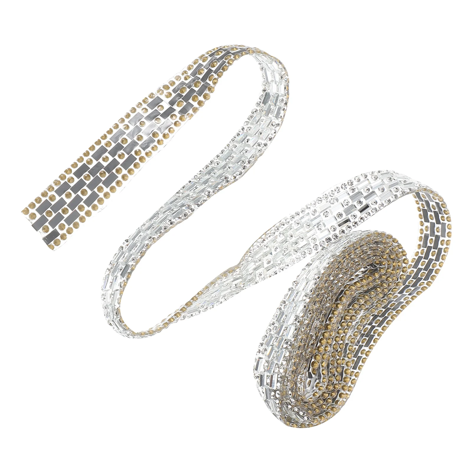 

1 Roll Strip Iron-On Ribbon Pattern Patch Rhinestone Ribbon Trim For Clothing Diy Craft Decor Rhinestone Fabric Ornament