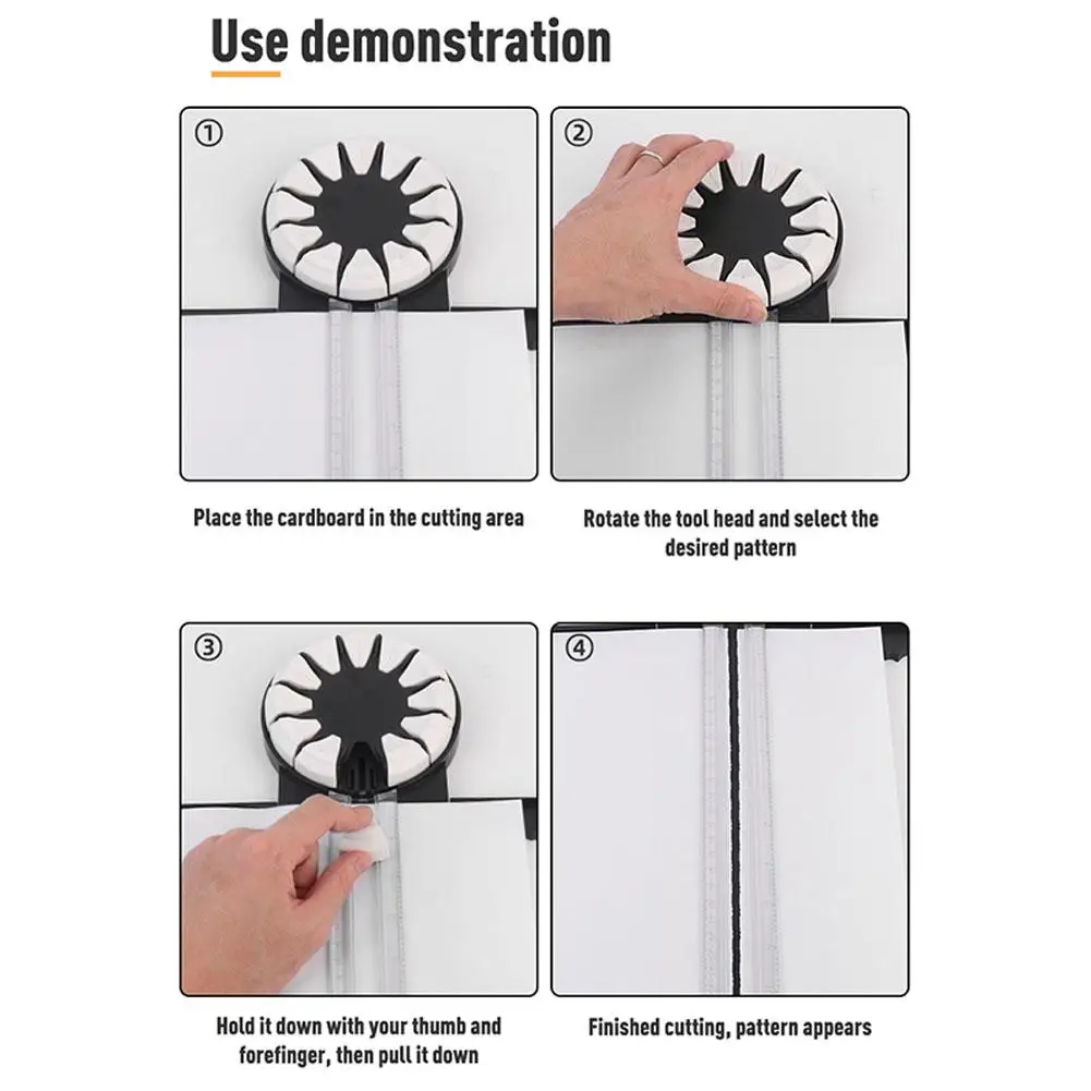 Mini Paper Cutter 12 In 1 360 Degree Rotary Hand-Cutting Paper Trimmer Multi-Functional Handheld Craft Paper Cutting Tool