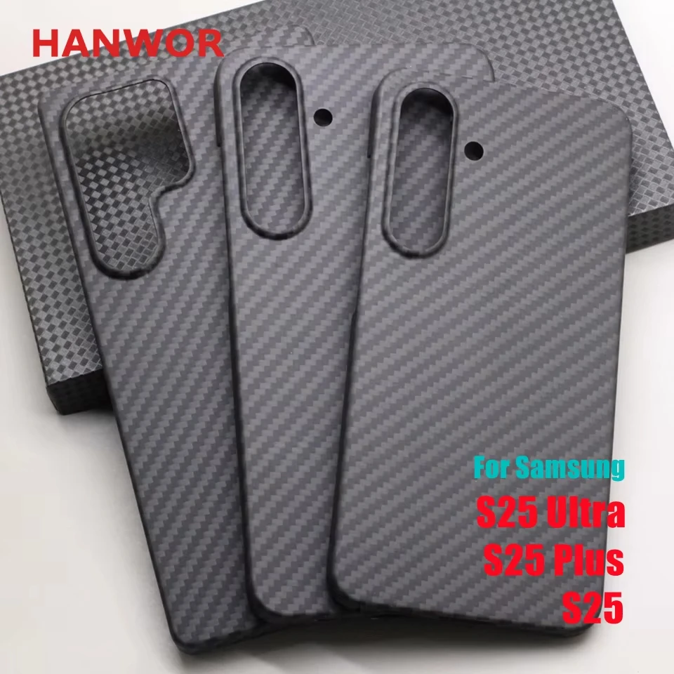 Carbon Fiber Protective Case for Samsung Galaxy S25 Ultra Plus Cover Ultra-thin Aramid Fiber Galaxy S25 Series Phone Case