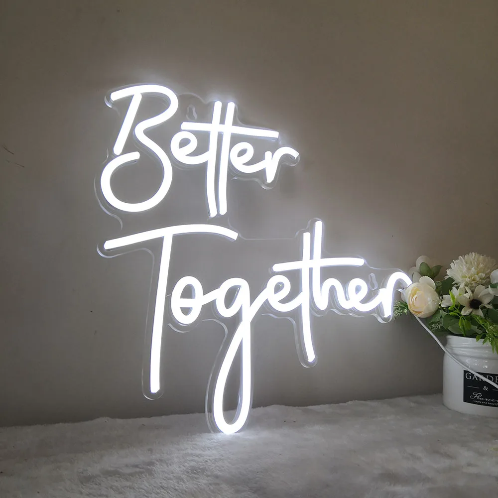 

Better Together Neon Sign - Wording for Walls, Wedding Backdrop, Wedding Photo Props, Engagement Props, Photo Prop Sign, Neon We