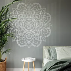 Large Size Mandala Decals Vinyl Home Decor for Living Room or Bedroom Wall Sticker Vinyl Indian Boho Style Murals Wallpaper A871